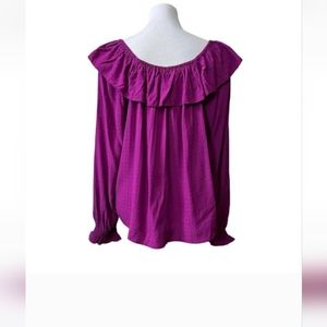 NWT Knox Rose boho long sleeve blouse.